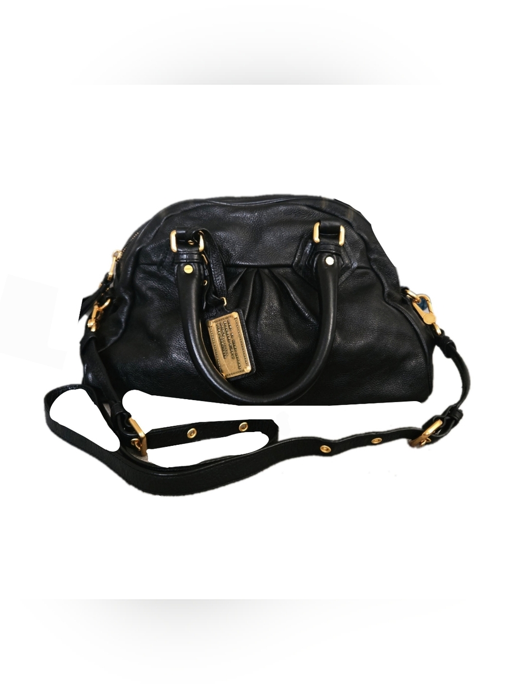 🖤 Marc By Marc Jacobs Classic Q Groovee Satchel Black Leather Crossbody Bag